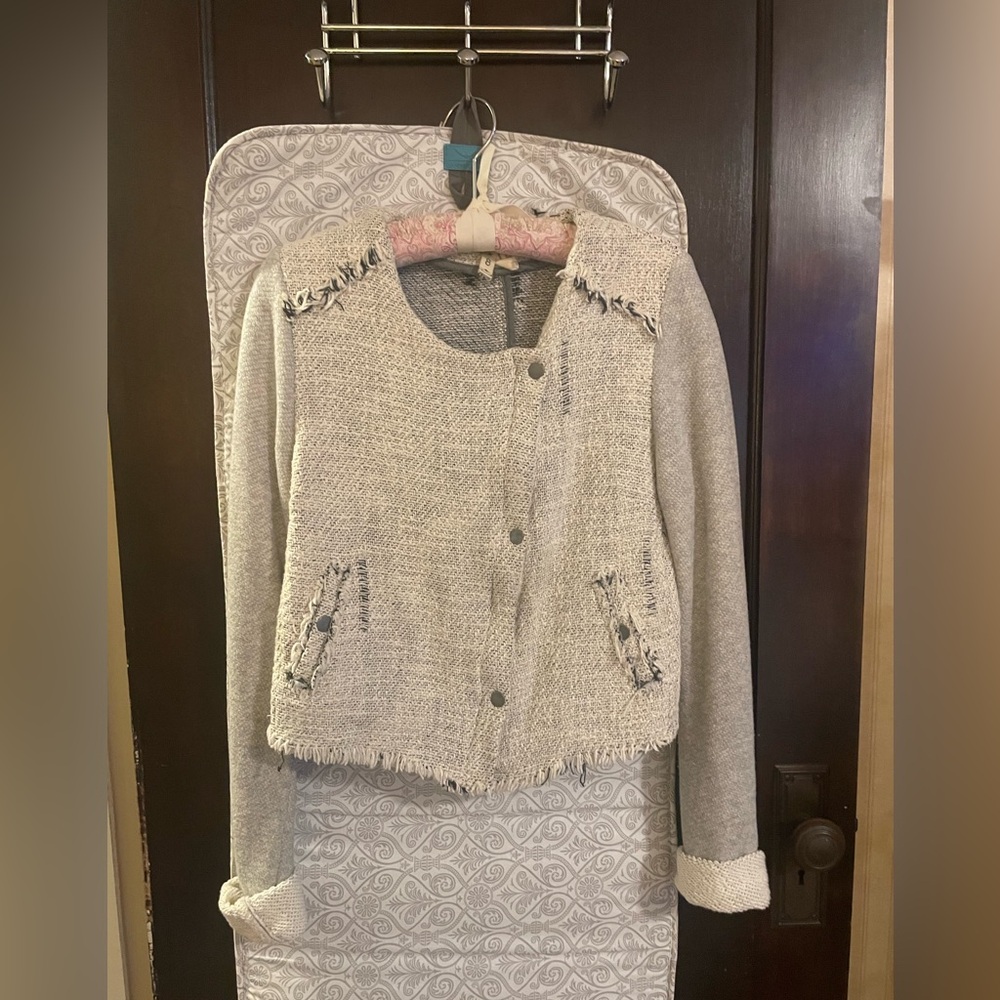 We The Free Tweed Cropped Moto Jacket
